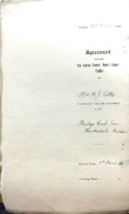 Bridge End tenancy agreement 1918